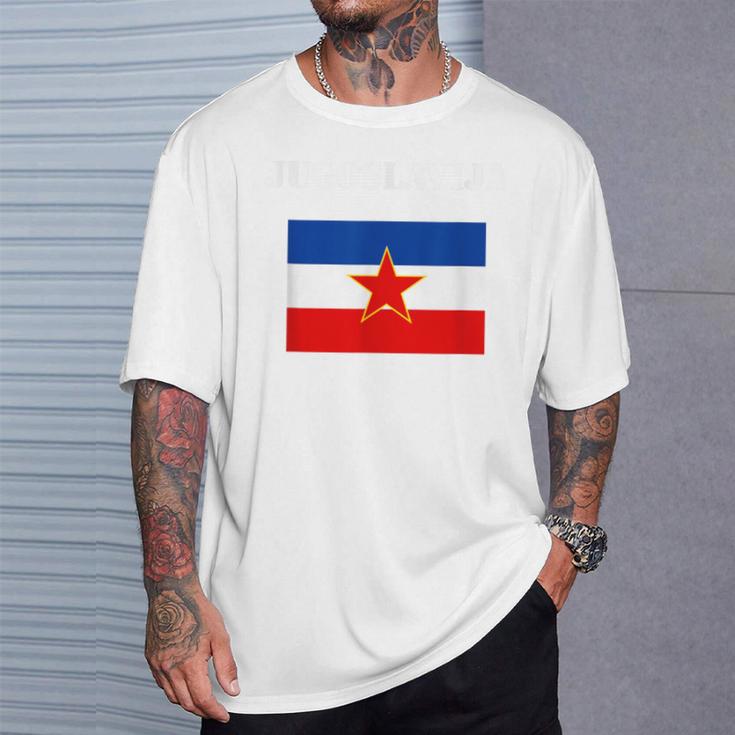 Vintage Eks Yugoslavia Yugoslavia Flag Ex T-Shirt Geschenke für Ihn