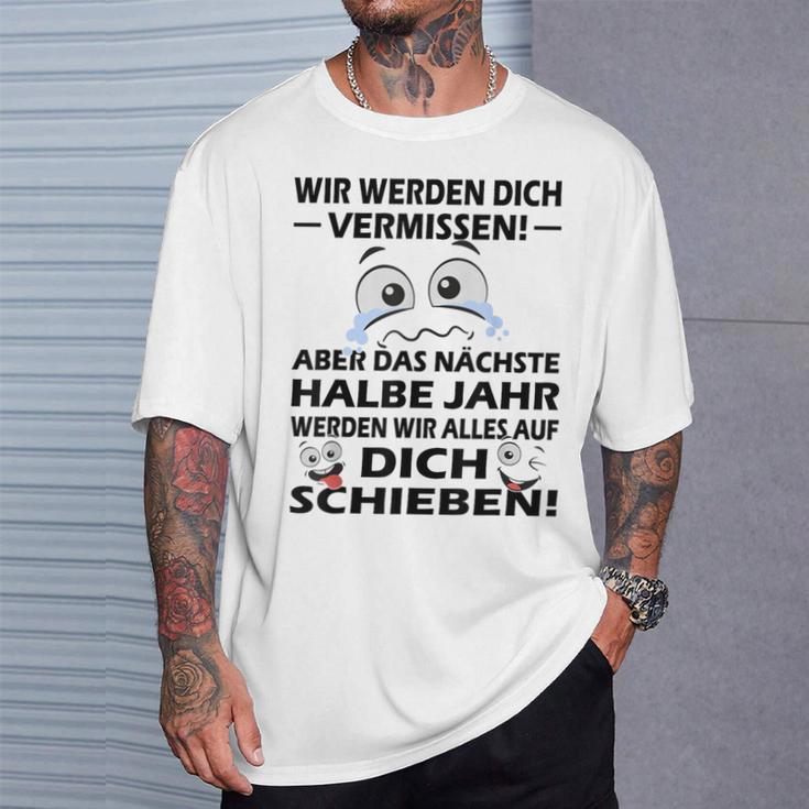 Zum Farewell Glückwunsch Zu Deiner Flucht Employee Gray S T-Shirt Geschenke für Ihn