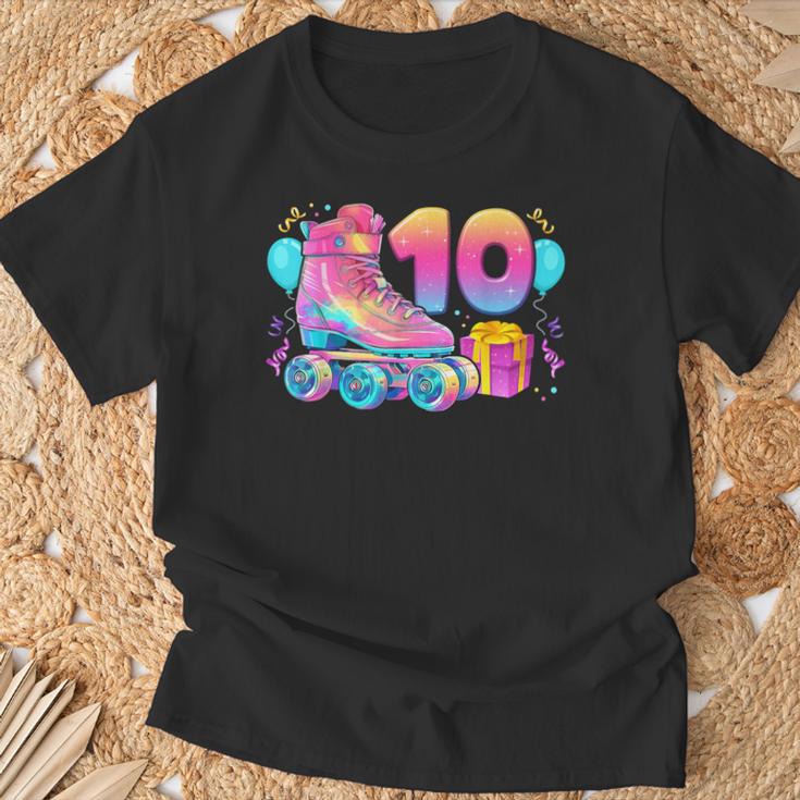 10º Cumpleaños Niña 10 Años Patines Número 10 Camiseta unisex Regalos para ancianos