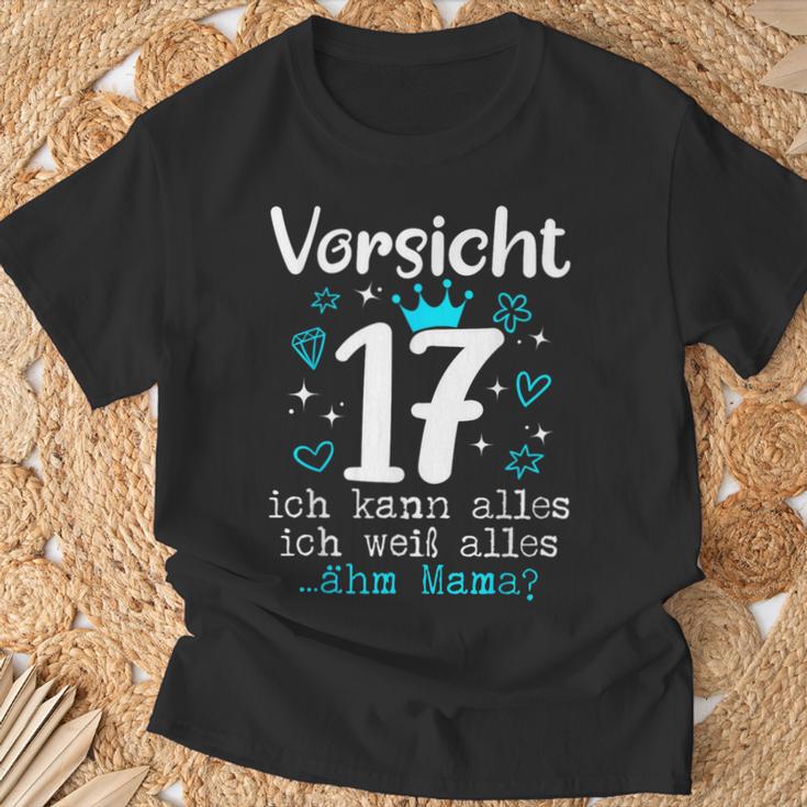 17Th Birthday Girl's Orsicht 17 Jahre Ich Kann Alles German T-Shirt Geschenke für alte Männer