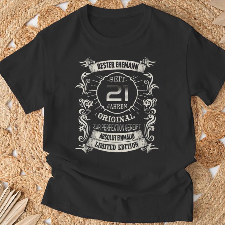 21 Wedding Anniversary Bester Ehemann Seit 21 Jahren Opalhochzeit T-Shirt Geschenke für alte Männer