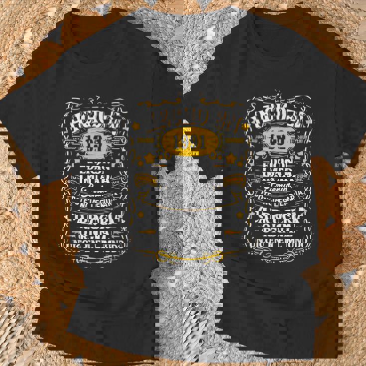 33 Cumpleaños Hombre 33 Años Hecho En 1991 Regalos Camiseta unisex Regalos para ancianos