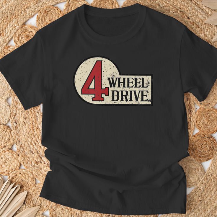 4-Wheel Driveintage 4X4 Overland Emblem 4Wd T-Shirt Geschenke für alte Männer