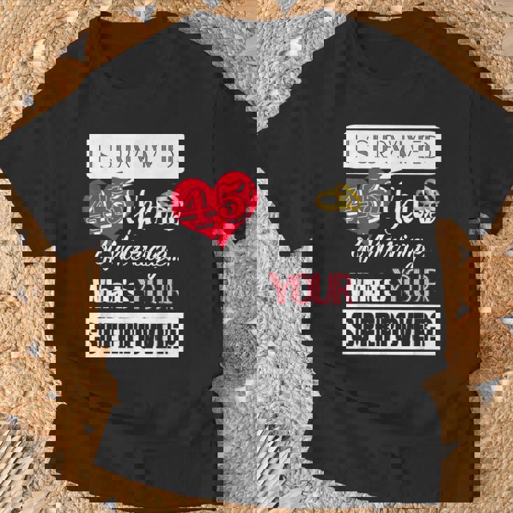 45 Aniversario De Boda Regalo Para Pareja 45 Años Aniversario Camiseta unisex Regalos para ancianos
