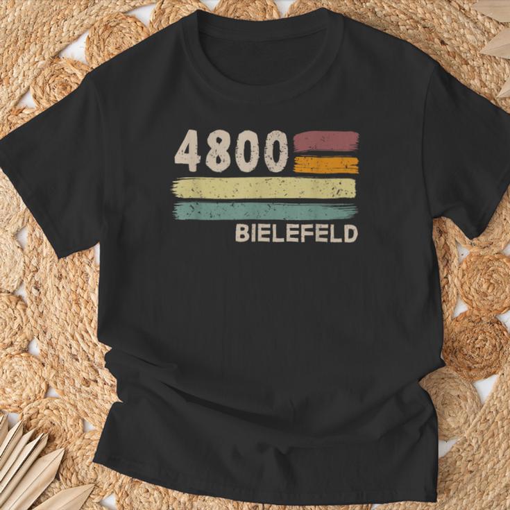 4800 Bielefeld Retro Postcodes Old Postcodeintage T-Shirt Geschenke für alte Männer