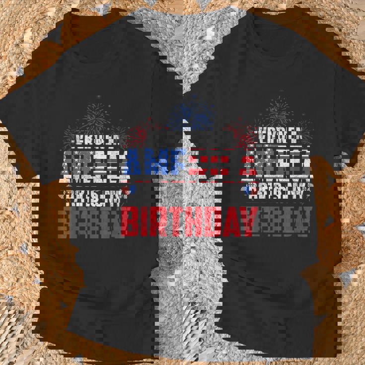 4Th Of July Birthday Bday Born On 4Th Of July T-Shirt Gifts for Old Men