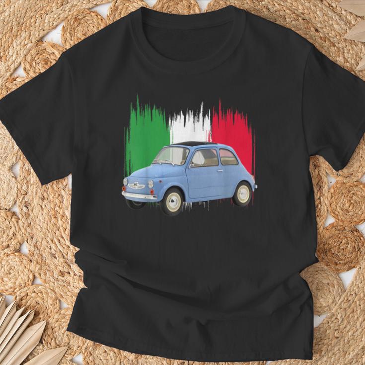 500Intage Car Flag Of Italy Dad Engines T-Shirt Geschenke für alte Männer