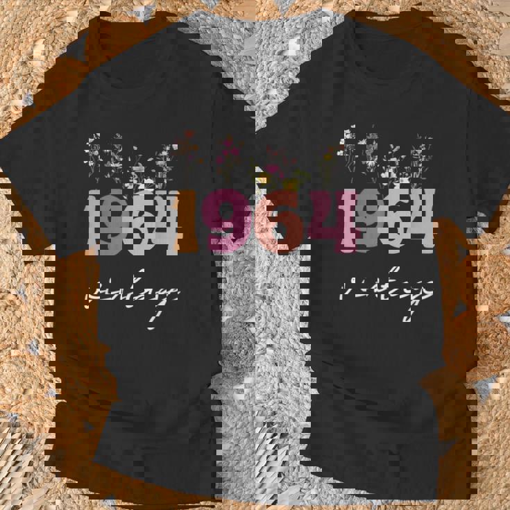 60 Anniintage 1964 60° Compleanno Fiore Di Campo Donne Maglietta Regalos para ancianos