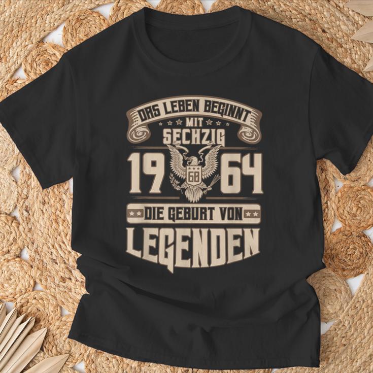 60Th Birthday Life Beginnt Mit 60 Jahrgang 1964 Anniversary T-Shirt Geschenke für alte Männer