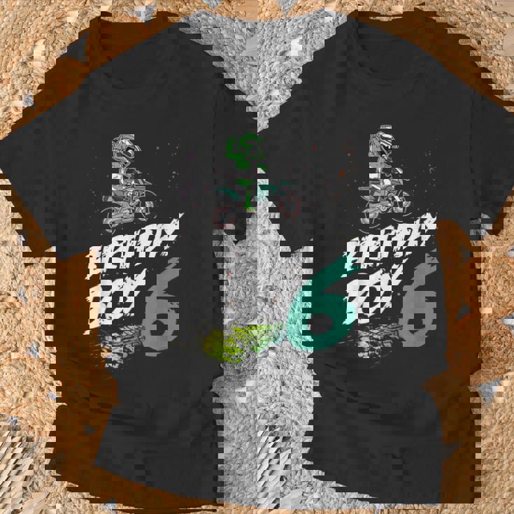 6° Compleanno Ragazzo 6 Anni Dirt Bike Motocross Rider Maglietta Regalos para ancianos