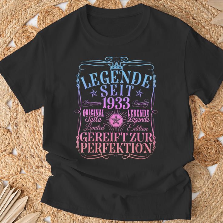 91 Geburtstag Mann Frau 91 Jahre 1933 Deko Lustig Geschenk T-Shirt Geschenke für alte Männer