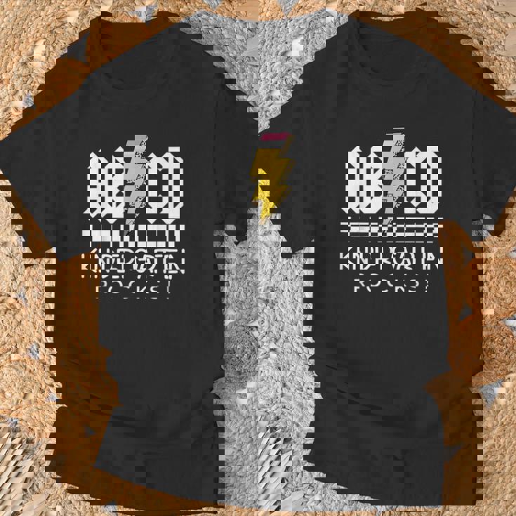 Abcd Kindergarten Rocks First Day Of School Back To School T-Shirt Gifts for Old Men