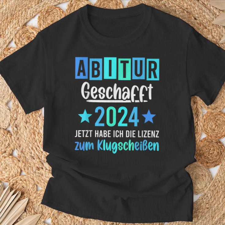 Abitur 2024 Geschafft Lizenz Zum Klugscheißen T-Shirt Geschenke für alte Männer