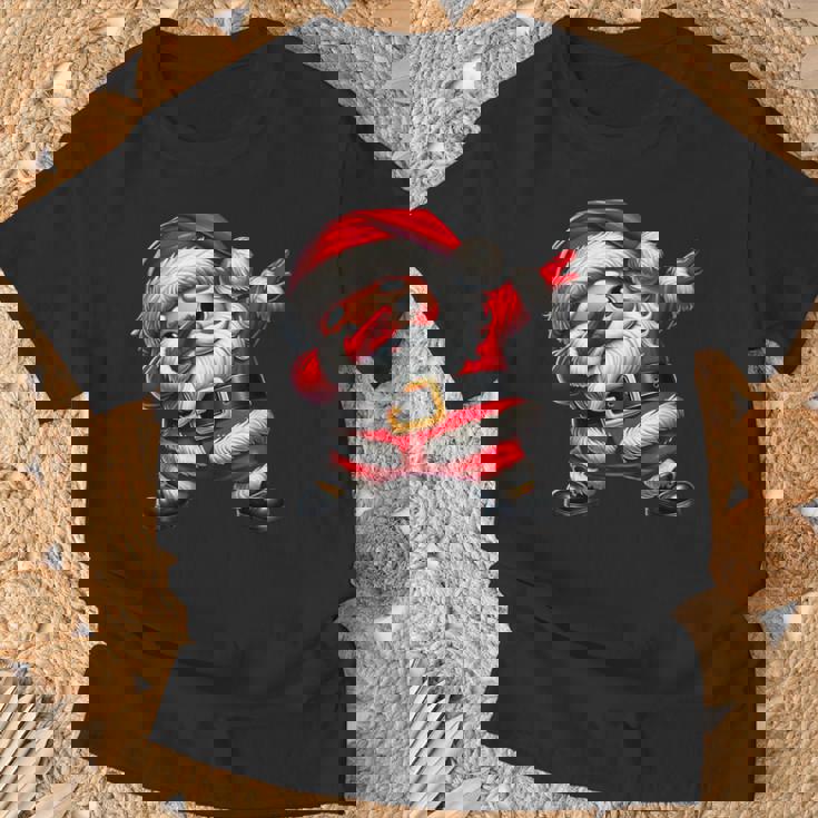 Adorable Père Noël Dab Dance Fun Garçons Filles Famille T-Shirt Cadeaux pour les vieillards