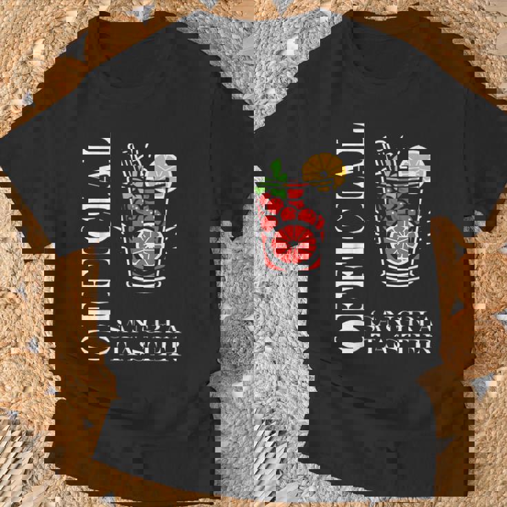 Alcohol Official Sangria Taster Drink Sangria Maglietta Regalos para ancianos