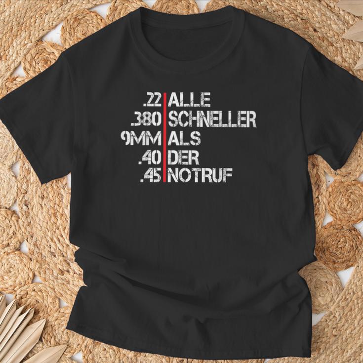 Alle Schneller Als Der Emergency Call Sports Shooting Sports Shooter T-Shirt Geschenke für alte Männer