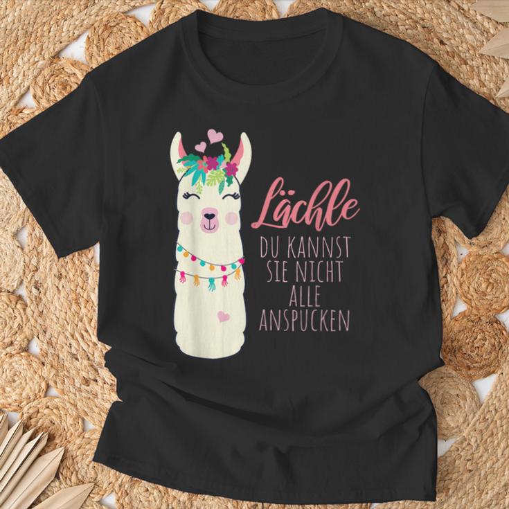 Alpaca Lächle Du Kannst Sie Nicht Alle Anspcken S T-Shirt Geschenke für alte Männer