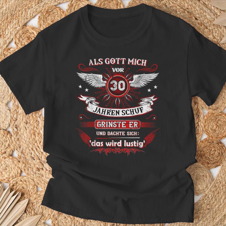 Als Gott Michor 30 Jahren Schuf Grinste Er Das Wird German L T-Shirt Geschenke für alte Männer