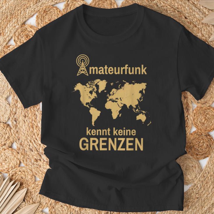 Amateurfunk Kennt Keine Borders Retro Radio Amateur Radio T-Shirt Geschenke für alte Männer