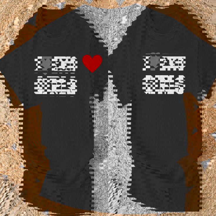 Amo Le Ragazze Emo Emo Maglietta Regalos para ancianos