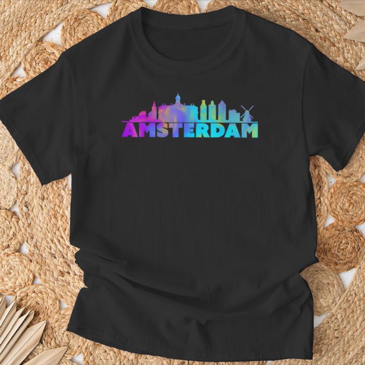 Amsterdam Skyline Netherlands Souvenir T-Shirt Geschenke für alte Männer