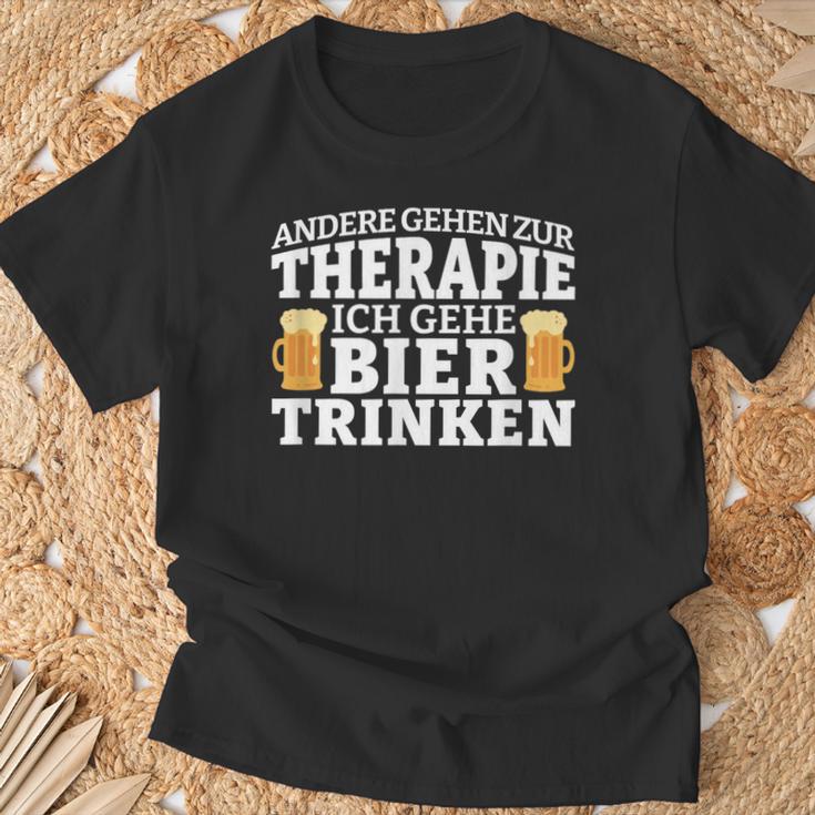 Andere Gehen Zur Therapie Ich Gehe Bier Trinken T-Shirt Geschenke für alte Männer