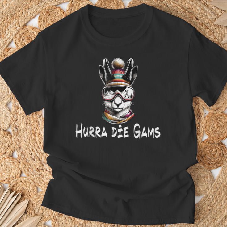 Apres Ski Hurra Die Gams Winter Ski Holiday Hüttengaudi Ski T-Shirt Geschenke für alte Männer