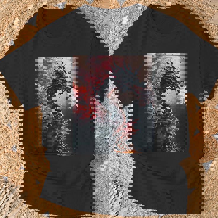 Art Sur Le Thème Du Dragon Japonais Mignon T-Shirt Cadeaux pour les vieillards