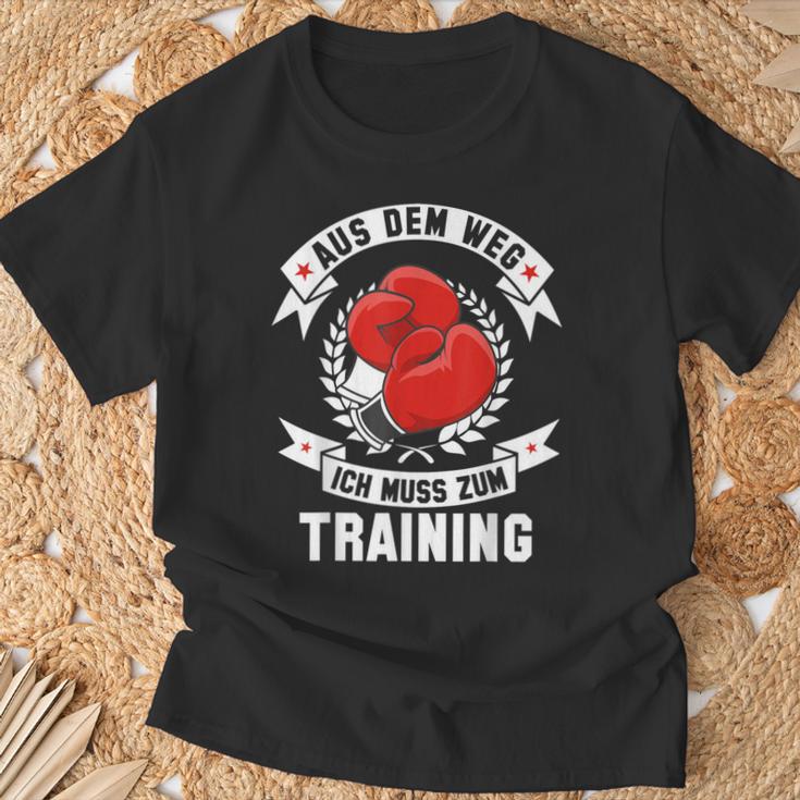 Aus Dem Weg Ich Muss Zum Training Boxing T-Shirt Geschenke für alte Männer