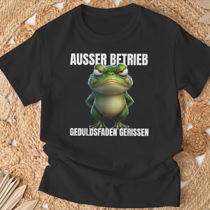 Außer Berieb Geduldsfaden Gerissen Frosch Monday T-Shirt Geschenke für alte Männer