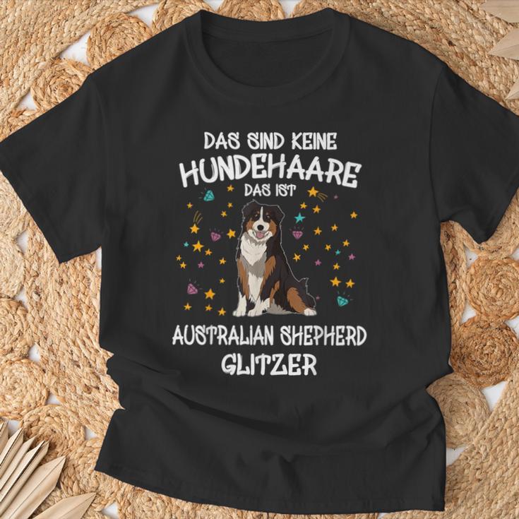 Australian Shepherd Glitter Dog Holder Aussie Dog T-Shirt Geschenke für alte Männer