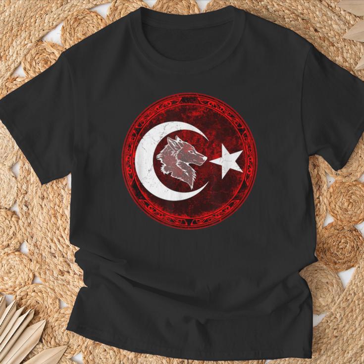 Ayyildiz Wolf Bozkurt T-Shirt Geschenke für alte Männer