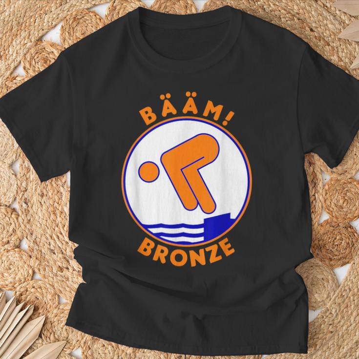 Bääm Bronze Swimming Badge Badge Swimmer S T-Shirt Geschenke für alte Männer