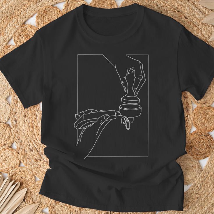 Barista Homebarista Filter Carrier Machine Espresso T-Shirt Geschenke für alte Männer