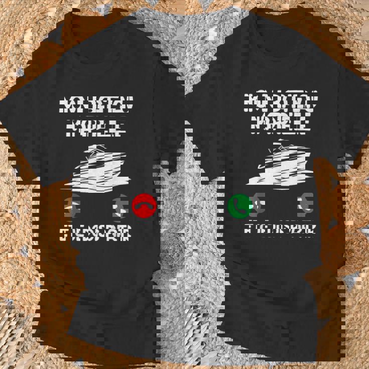 Bateaux Mon Bateau M'appelle Et Je Dois Partir Capitaine T-Shirt Cadeaux pour les vieillards