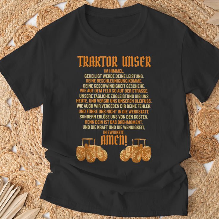 Bauer Traktor Unser Landwirt Landwirte T-Shirt Geschenke für alte Männer