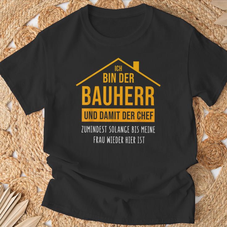 Bauherren Hausbau Ehemann Neubau Bauherr 2023 T-Shirt Geschenke für alte Männer