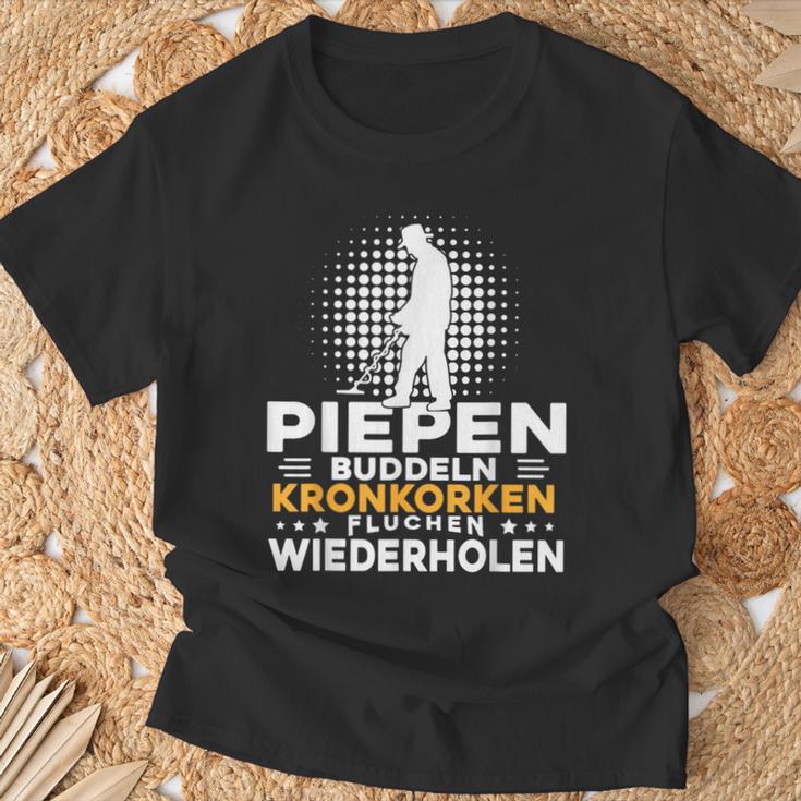 With Beep Buddeln Metal Detector Sondel Probe Goer S T-Shirt Geschenke für alte Männer