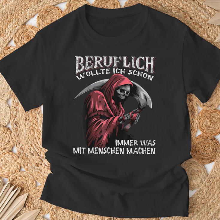 Beruflich Wollte Ich Schon Immer Was Mit Menschen Machen Half Sleeve T-Shirt Geschenke für alte Männer