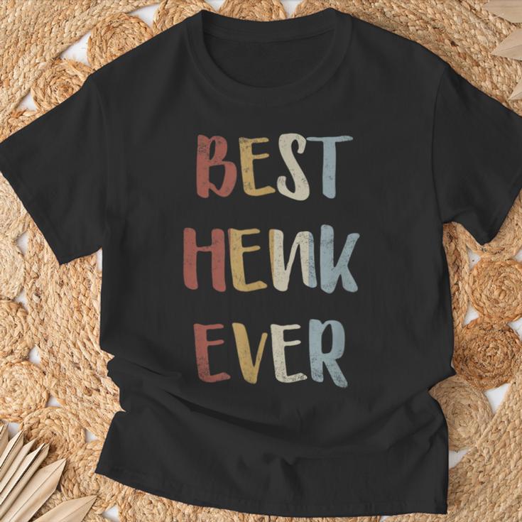 Best Henk Ever Retrointage First Name T-Shirt Geschenke für alte Männer