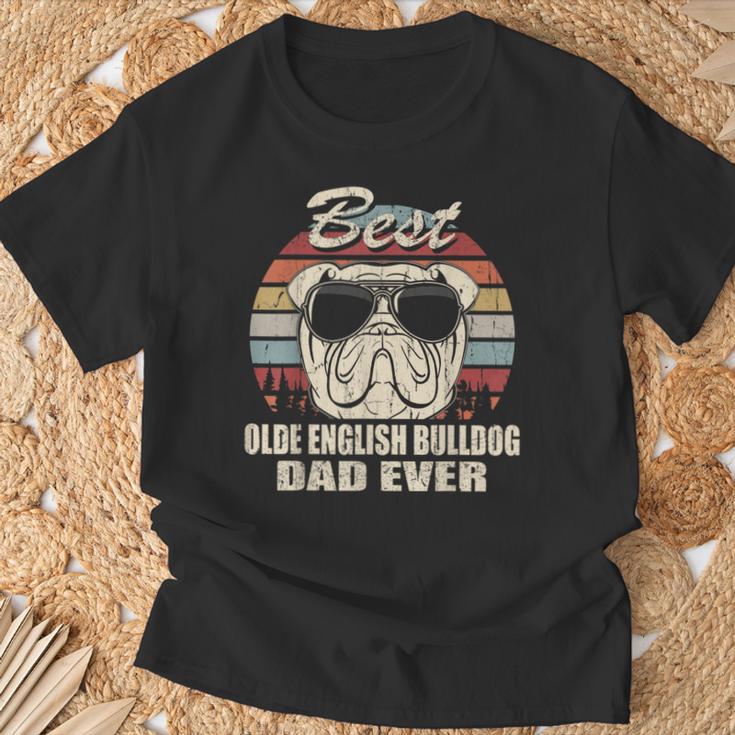 Best Olde English Bulldog Dad Everintage Retro T-Shirt Geschenke für alte Männer