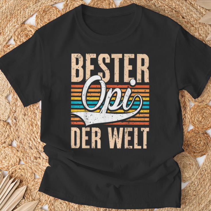 Bester Opi Der Weltintage Saying Grandfather T-Shirt Geschenke für alte Männer