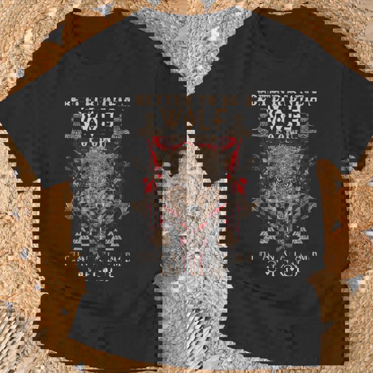 Better To Be A Wolf Of Odin Than A Lamb Norse Mythology Maglietta Regalos para ancianos