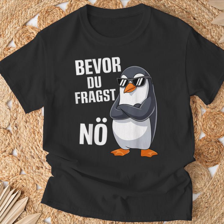 Bevor Du Fragst Nein Pinguin T-Shirt Geschenke für alte Männer