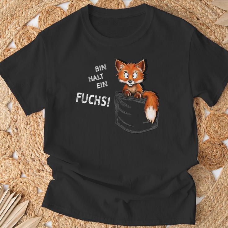 Bin Halt Ein Fuchs Gewitztes Fuchs In Meiner Tasche German Langu T-Shirt Geschenke für alte Männer