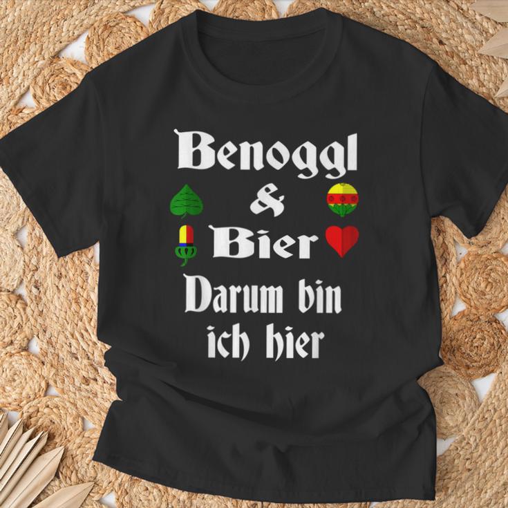 Binokel Player Swabian Schwabe Beer Benoggl T-Shirt Geschenke für alte Männer