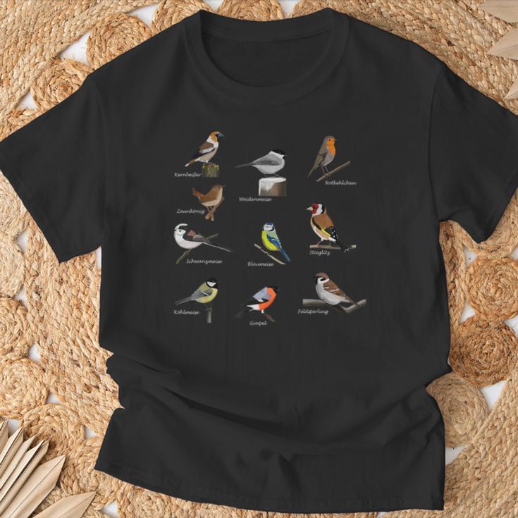 Bird Motif Garden Birds Songbirds Birds Tits Bunnels Sparrow T-Shirt Geschenke für alte Männer