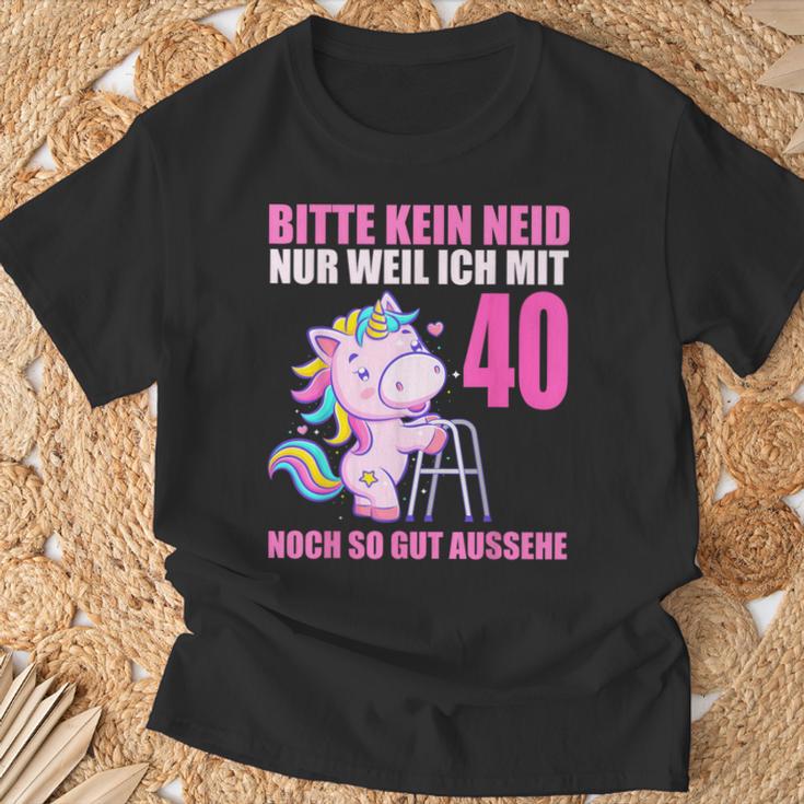 Bitte Kein Eneid Gut Aussehe 40 Jahre Unicorn 40Th Birthday T-Shirt Geschenke für alte Männer