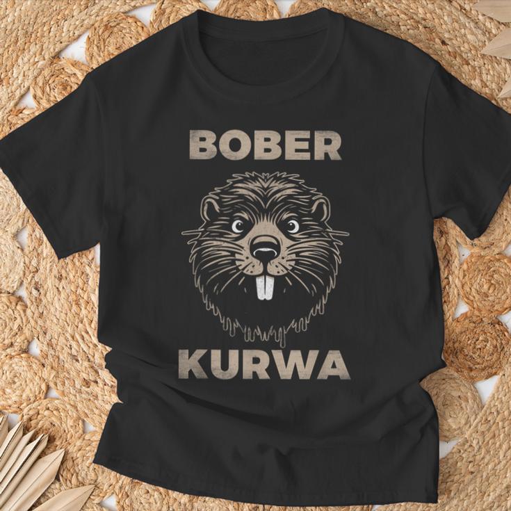 Bober Kurwa Mem T-Shirt Geschenke für alte Männer