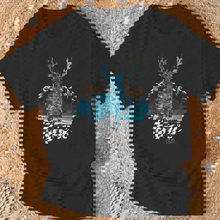 Boise Idaho Id Elk Boise River Mountains Novità Souvenir Maglietta Regalos para ancianos